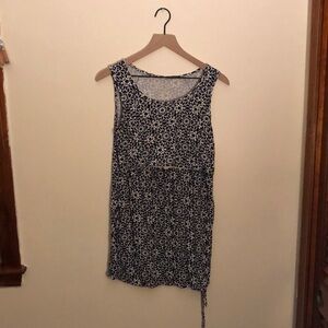 Latched Mama Large Navy Floral Nursing Tank